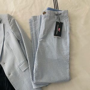 Vineyard Vines Boys seer sucker pants Sz 14 NWT
